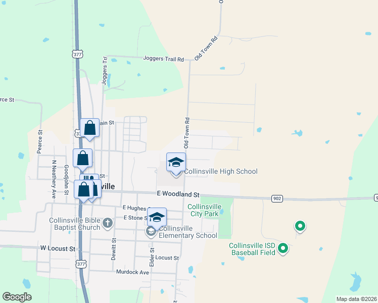 map of restaurants, bars, coffee shops, grocery stores, and more near 702 Mary Lee in Collinsville