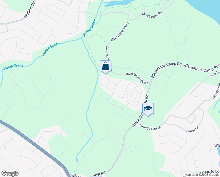 map of restaurants, bars, coffee shops, grocery stores, and more near 2102 Egret Circle in Evans