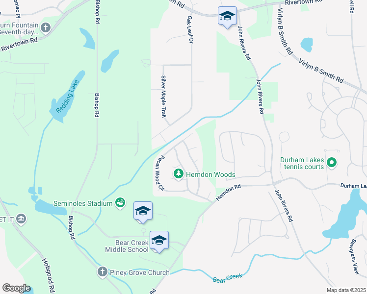 map of restaurants, bars, coffee shops, grocery stores, and more near 570 Cherry Branch Lane in Fairburn