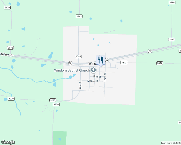 map of restaurants, bars, coffee shops, grocery stores, and more near 608 Bois D Arc Street in Windom