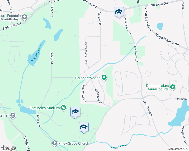 map of restaurants, bars, coffee shops, grocery stores, and more near 570 Cherry Branch Lane in Fairburn
