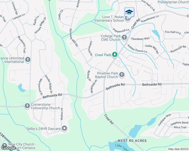 map of restaurants, bars, coffee shops, grocery stores, and more near 200 Winkfield Court in Atlanta