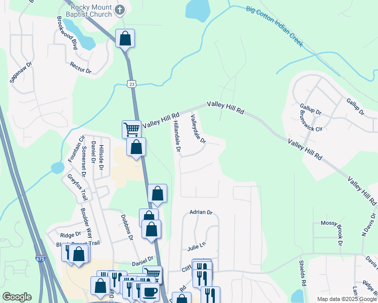 map of restaurants, bars, coffee shops, grocery stores, and more near 324 Grove Hill Drive in Stockbridge