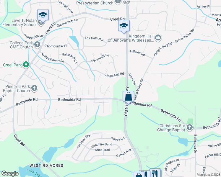 map of restaurants, bars, coffee shops, grocery stores, and more near 515 Haymarket Court in Riverdale