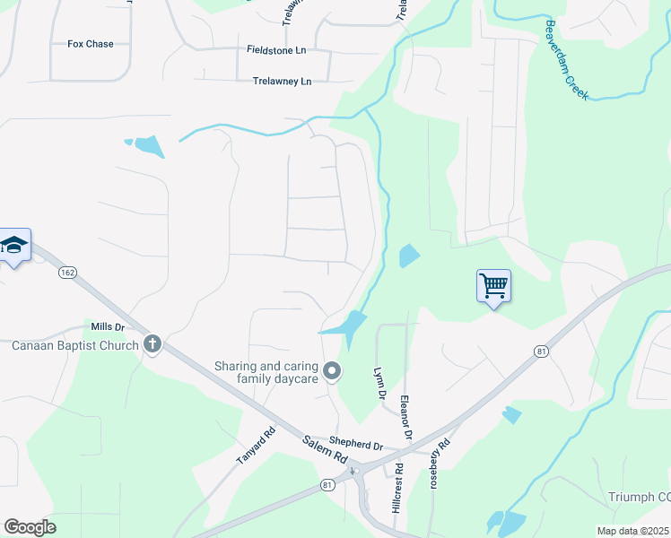 map of restaurants, bars, coffee shops, grocery stores, and more near 15 Lisa Court in Covington