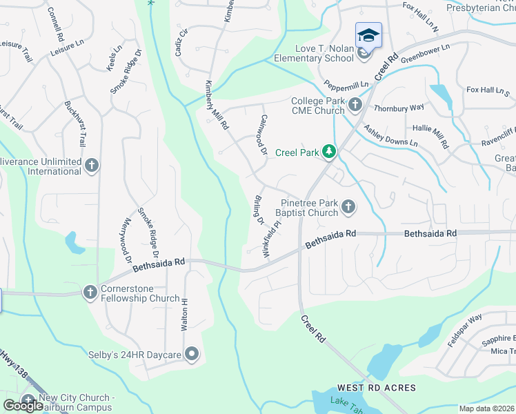 map of restaurants, bars, coffee shops, grocery stores, and more near 7090 Birling Drive in College Park