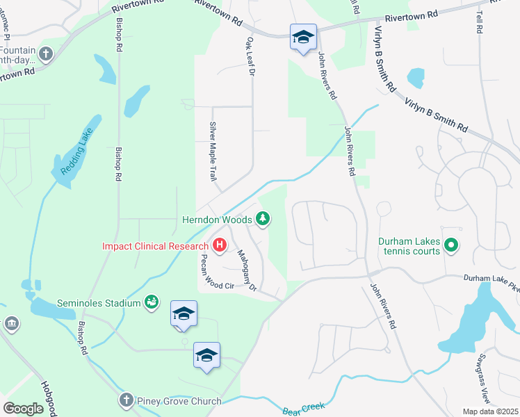 map of restaurants, bars, coffee shops, grocery stores, and more near 513 Pecan Wood Circle in Fairburn
