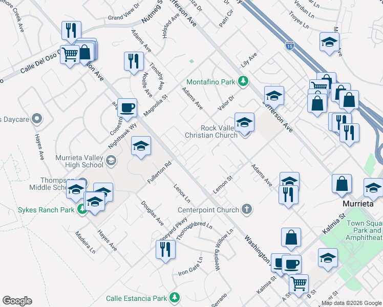 map of restaurants, bars, coffee shops, grocery stores, and more near in Murrieta