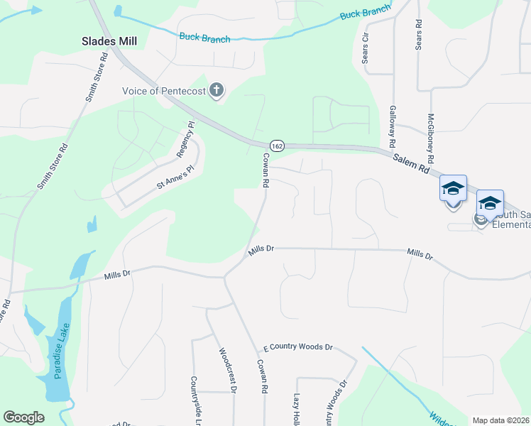 map of restaurants, bars, coffee shops, grocery stores, and more near 105 Cowan Road in Covington