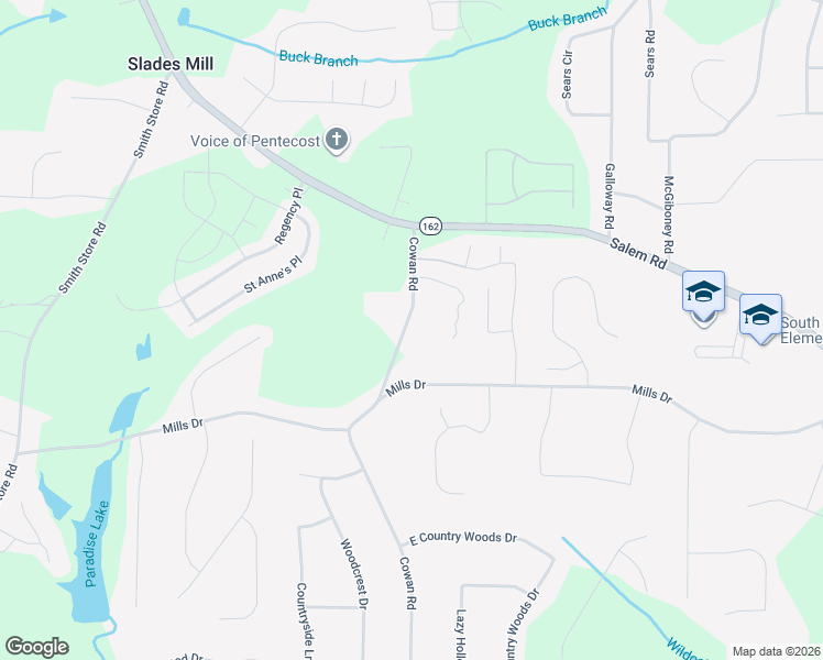 map of restaurants, bars, coffee shops, grocery stores, and more near 105 Cowan Road in Covington