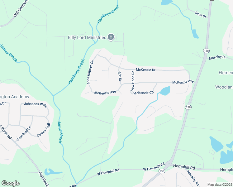 map of restaurants, bars, coffee shops, grocery stores, and more near 541 McKenzie Avenue in Stockbridge