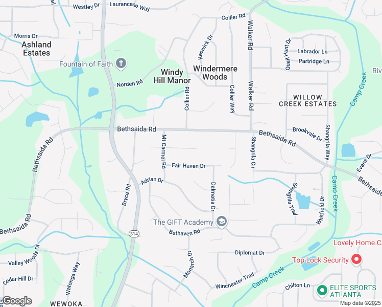 map of restaurants, bars, coffee shops, grocery stores, and more near 1584 Hebron Lane in Riverdale