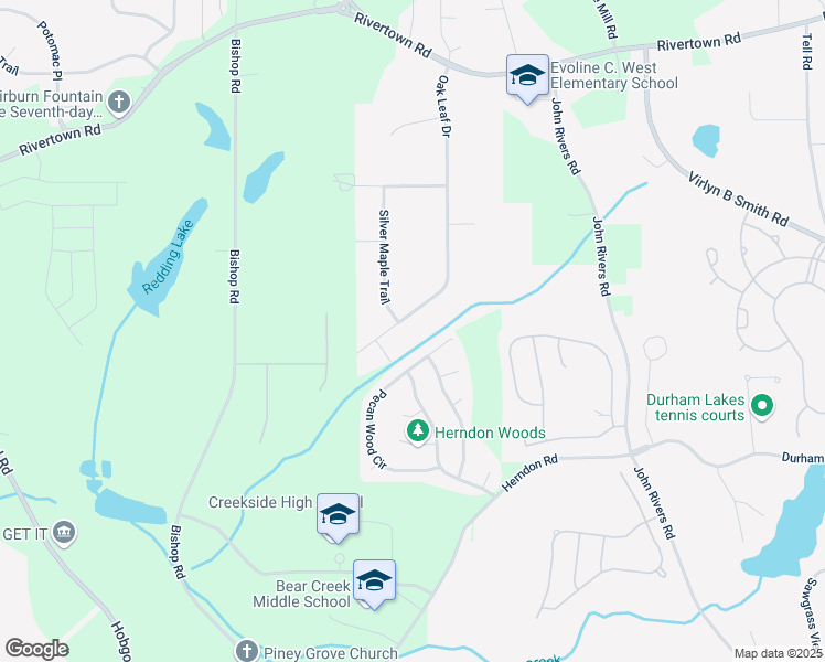 map of restaurants, bars, coffee shops, grocery stores, and more near 6990 Oak Leaf Drive in Fairburn