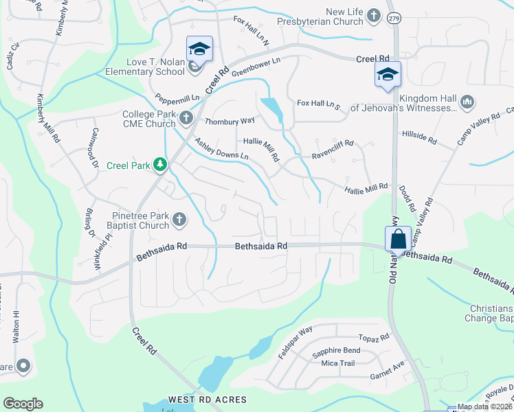 map of restaurants, bars, coffee shops, grocery stores, and more near 2731 Haligan Point in Riverdale