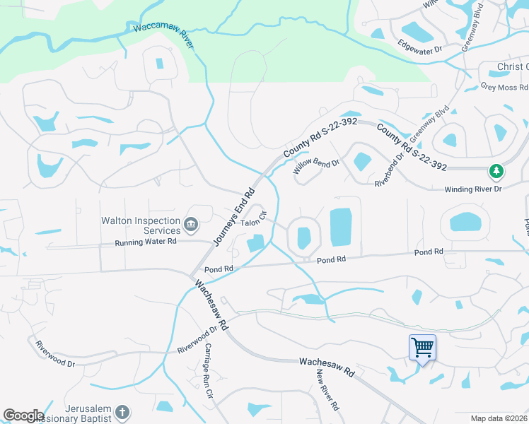 map of restaurants, bars, coffee shops, grocery stores, and more near 30 Talon Circle in Murrells Inlet
