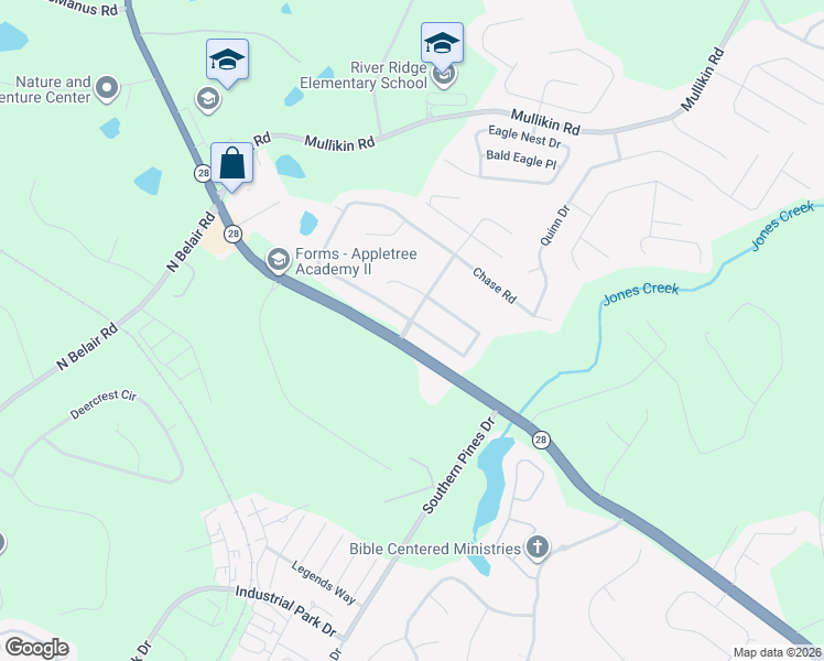 map of restaurants, bars, coffee shops, grocery stores, and more near 938 Hunting Horn Way East in Evans