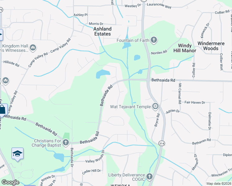 map of restaurants, bars, coffee shops, grocery stores, and more near 6953 Beaver Trail in Riverdale