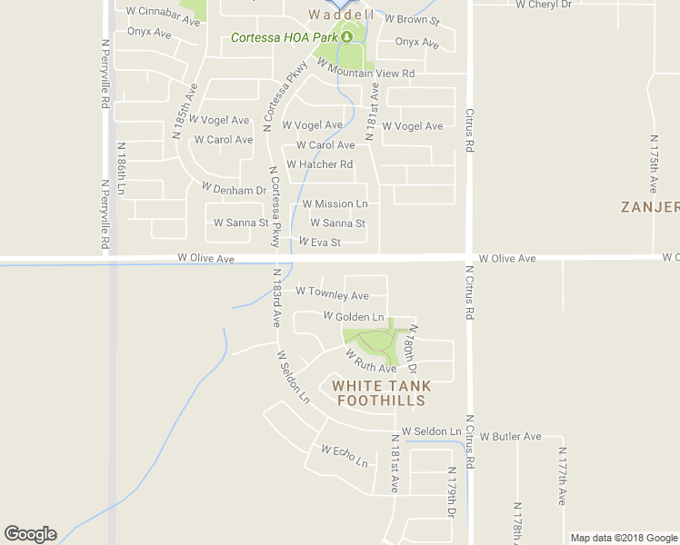 map of restaurants, bars, coffee shops, grocery stores, and more near 8936 North 182nd Avenue in Waddell