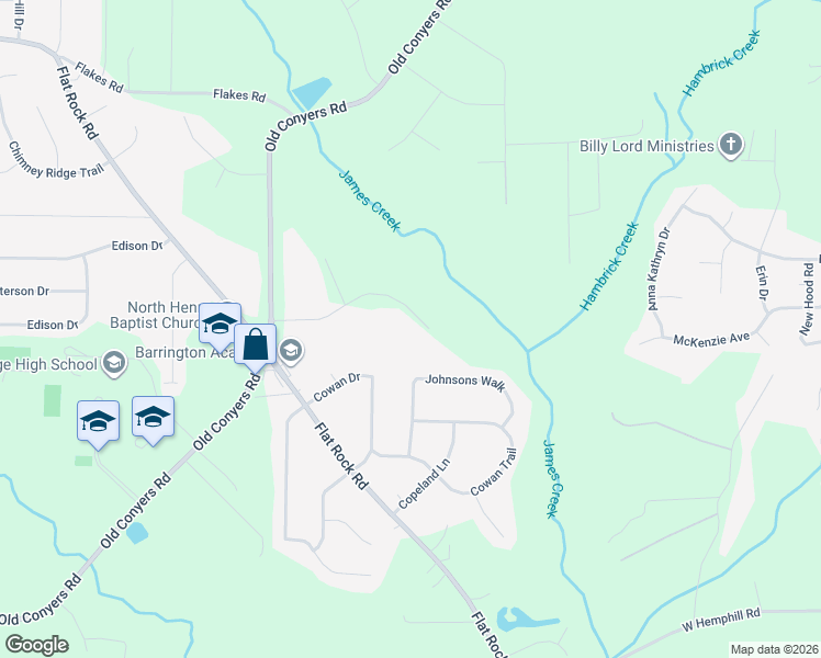 map of restaurants, bars, coffee shops, grocery stores, and more near 80 Circle Creek Drive in Stockbridge