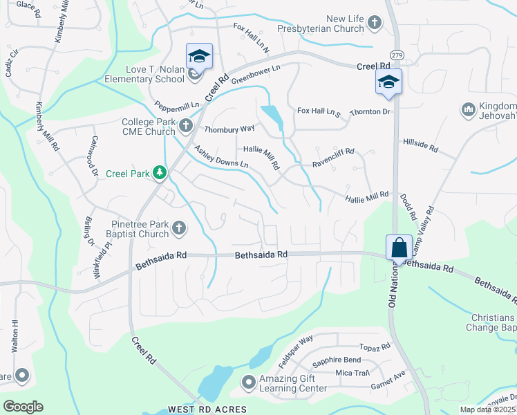 map of restaurants, bars, coffee shops, grocery stores, and more near 2731 Haligan Point in Riverdale