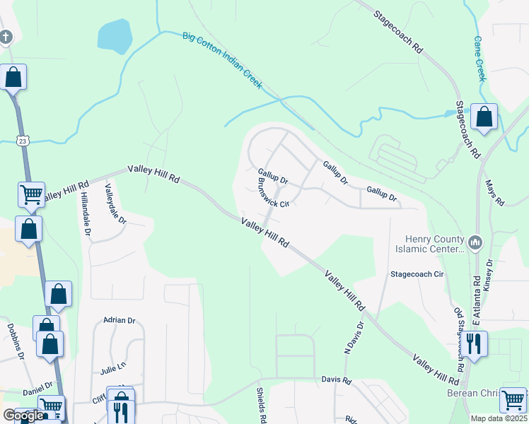 map of restaurants, bars, coffee shops, grocery stores, and more near 205 Baltimore Avenue in Stockbridge