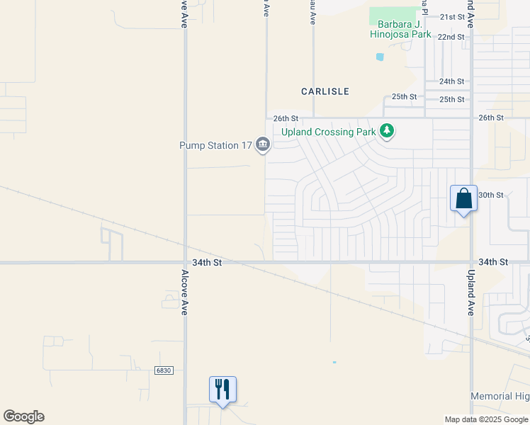 map of restaurants, bars, coffee shops, grocery stores, and more near 3301 Yuma Avenue in Lubbock