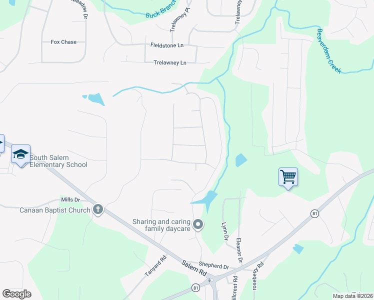 map of restaurants, bars, coffee shops, grocery stores, and more near 55 Michelle Way in Covington