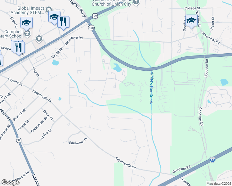 map of restaurants, bars, coffee shops, grocery stores, and more near 1260 Maple Valley Court in Union City