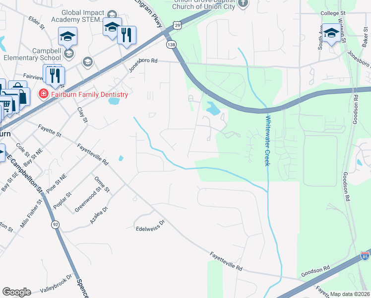 map of restaurants, bars, coffee shops, grocery stores, and more near 1000 Maple Valley Court in Union City