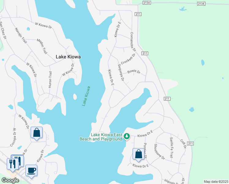 map of restaurants, bars, coffee shops, grocery stores, and more near 106 Longhorn Drive in Gainesville