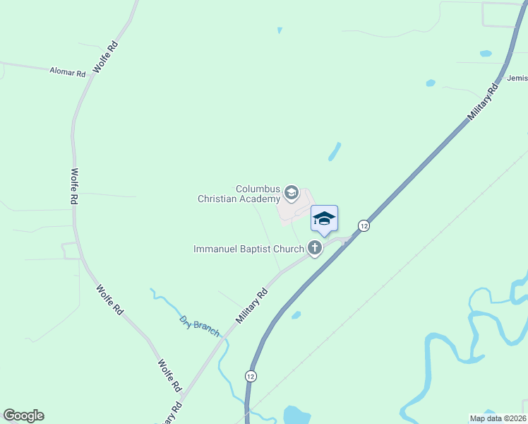 map of restaurants, bars, coffee shops, grocery stores, and more near 152 Atkins Road in Steens