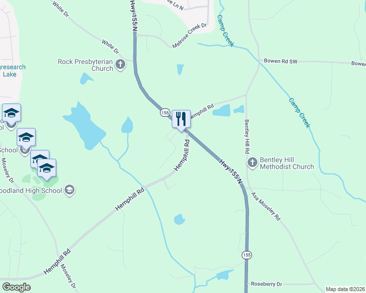 map of restaurants, bars, coffee shops, grocery stores, and more near 113 Arlie Road in Stockbridge