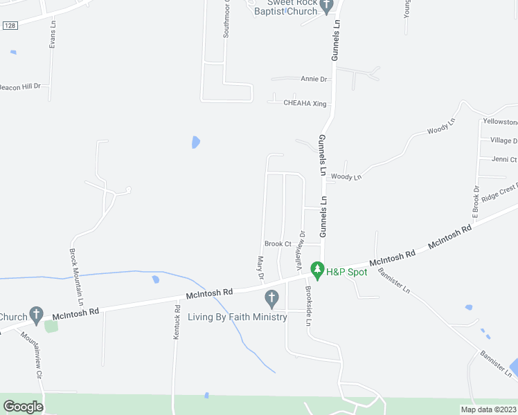 map of restaurants, bars, coffee shops, grocery stores, and more near 3625 Mary Drive in Oxford