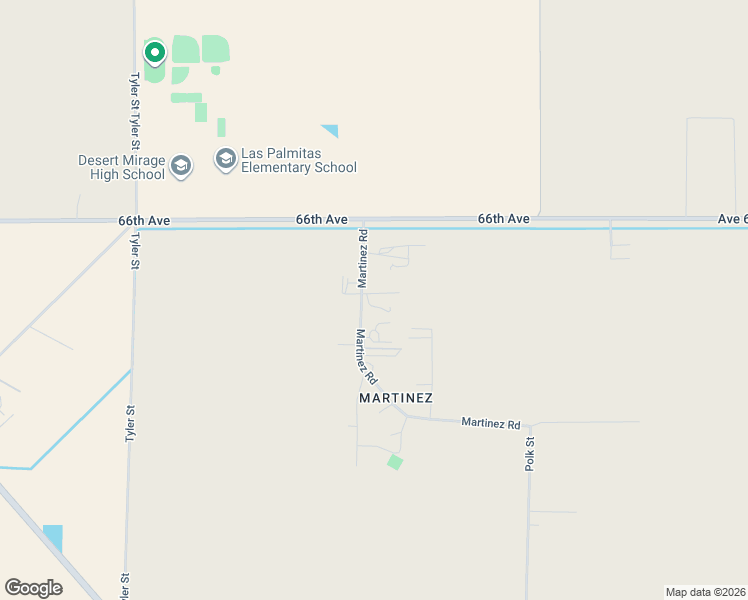 map of restaurants, bars, coffee shops, grocery stores, and more near 66350 Martinez Road in Thermal