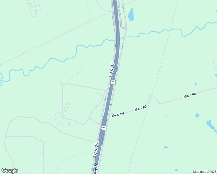 map of restaurants, bars, coffee shops, grocery stores, and more near South U.S. 75 in Tom Bean