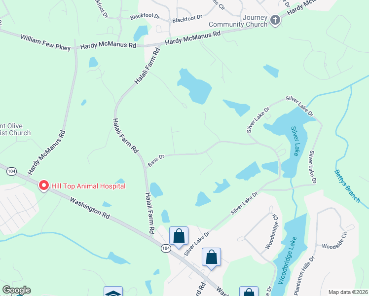 map of restaurants, bars, coffee shops, grocery stores, and more near 4747 Bass Drive in Evans