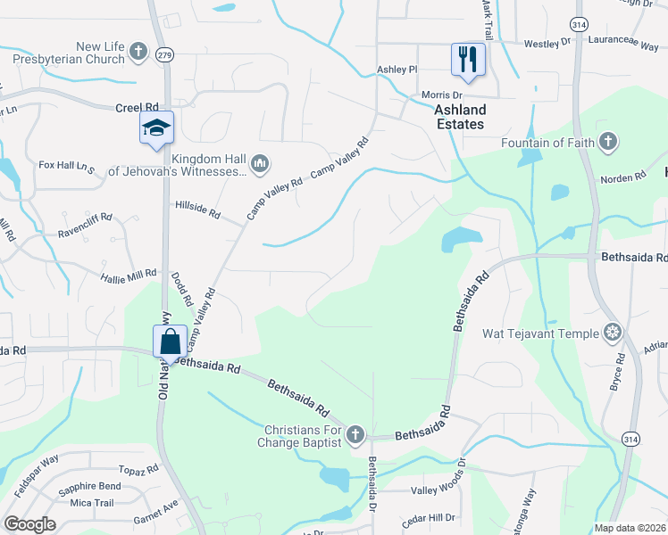 map of restaurants, bars, coffee shops, grocery stores, and more near 6920 Oswego Trail in Riverdale