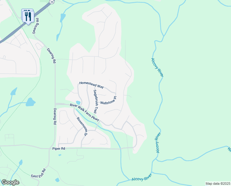 map of restaurants, bars, coffee shops, grocery stores, and more near 123 Wellstone Place in Covington