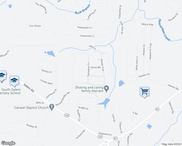 map of restaurants, bars, coffee shops, grocery stores, and more near 50 Tamalynn Trail in Covington