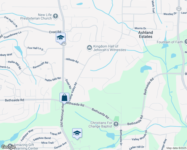 map of restaurants, bars, coffee shops, grocery stores, and more near 2255 Chippewa Drive in Riverdale