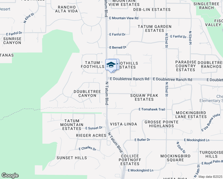 map of restaurants, bars, coffee shops, grocery stores, and more near 4802 East Horseshoe Road in Paradise Valley