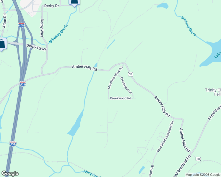 map of restaurants, bars, coffee shops, grocery stores, and more near 5924 Creekwood Circle in Birmingham
