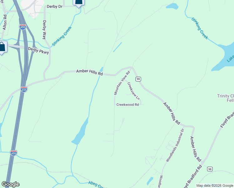 map of restaurants, bars, coffee shops, grocery stores, and more near 5924 Creekwood Circle in Birmingham