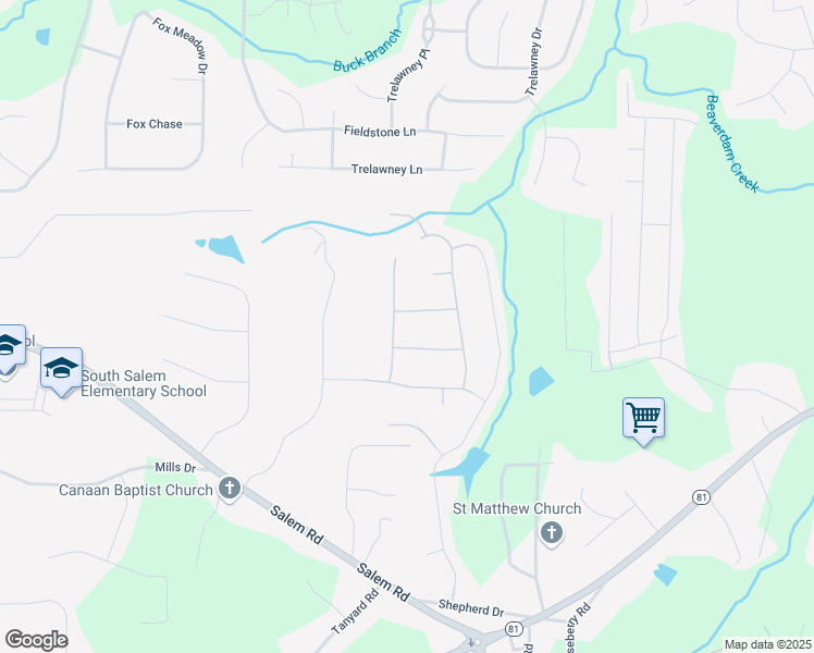 map of restaurants, bars, coffee shops, grocery stores, and more near 80 Tamalynn Trail in Covington