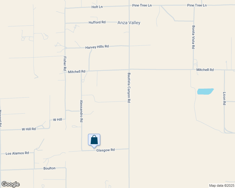 map of restaurants, bars, coffee shops, grocery stores, and more near 54910 Highview Drive in Anza
