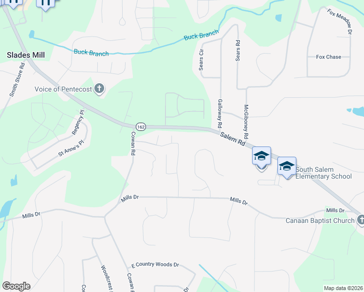map of restaurants, bars, coffee shops, grocery stores, and more near 185 Brickstone Parkway in Covington