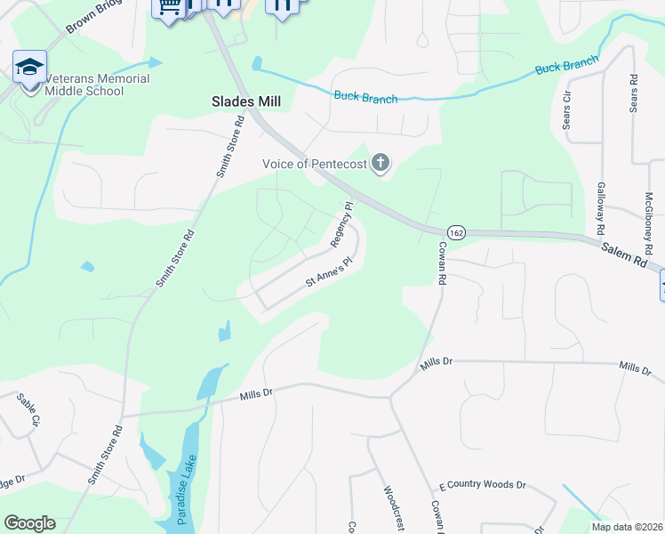 map of restaurants, bars, coffee shops, grocery stores, and more near 435 Saint Anne's Place in Covington