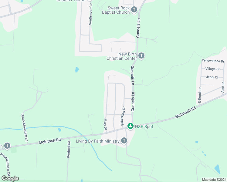 map of restaurants, bars, coffee shops, grocery stores, and more near 3518 Rocky Ridge Road in Oxford