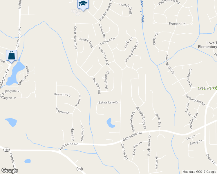 map of restaurants, bars, coffee shops, grocery stores, and more near 1015 Buckhurst Drive in College Park