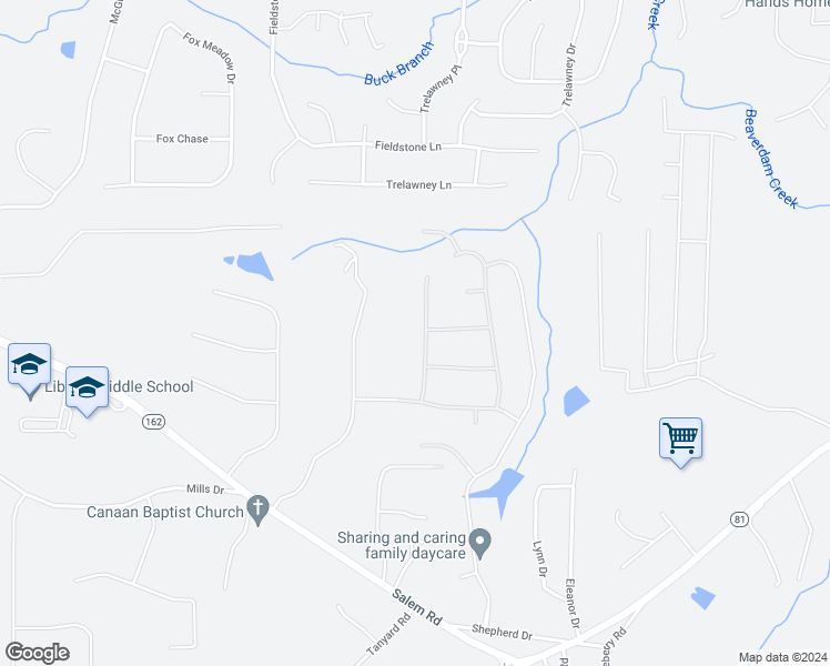 map of restaurants, bars, coffee shops, grocery stores, and more near 85 Tamalynn Trail in Covington